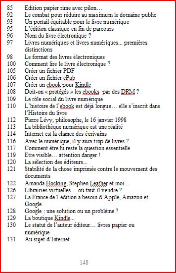 suite menu du livre numérique de Ternoise 